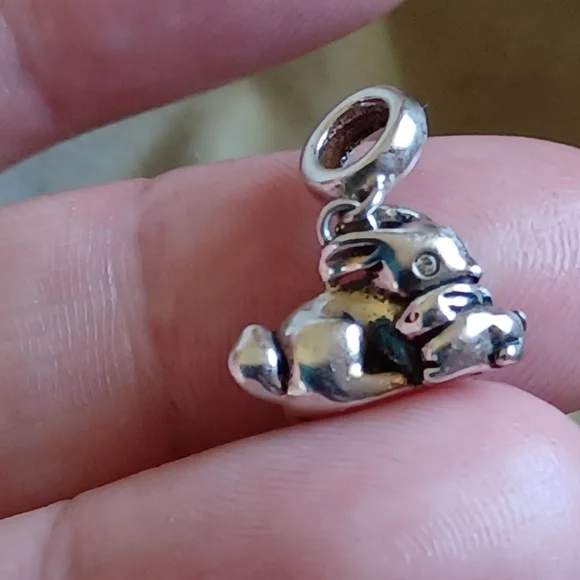 Bunny Rabbit Sterling Charm - Picture 3 of 5